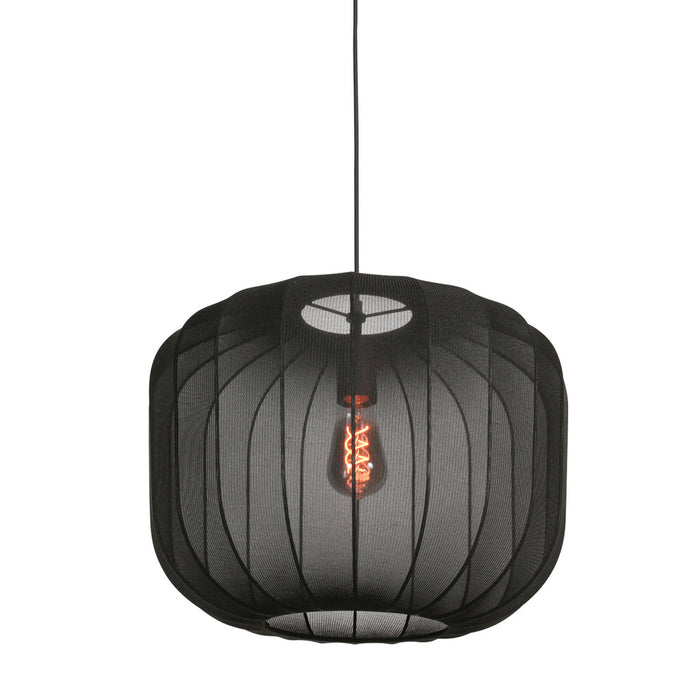 Anne Light & Home Hanglamp Sable Zwart Linnen Ø 45 cm
