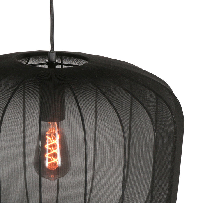 Anne Light & Home Hanglamp Sable Zwart Linnen Ø 45 cm