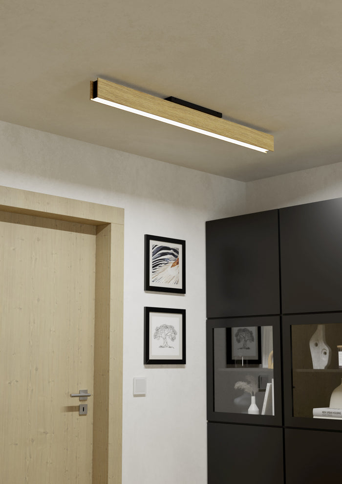 EGLO connect.z Anchorena-Z Plafondlamp - 123cm - Bruin|Zwart|Wit - RGB