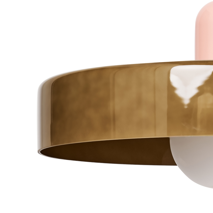 Beliani - PAALA - Hanglamp - Olijfgroen - Glas