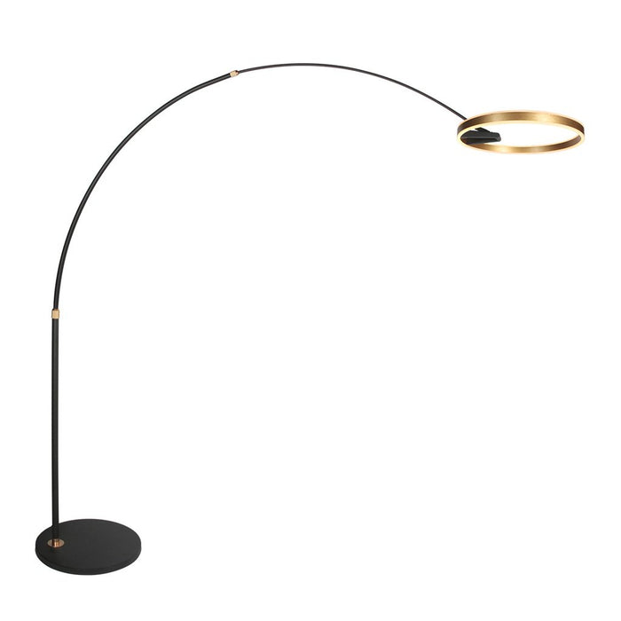 Steinhauer Booglamp Ringlux Zwart -Goud Led incl. Dimmer Ø 50cm