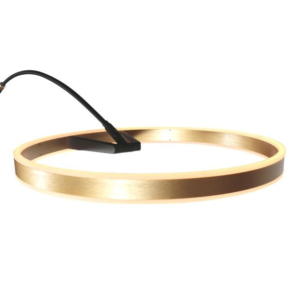 Steinhauer Booglamp Ringlux Zwart -Goud Led incl. Dimmer Ø 50cm