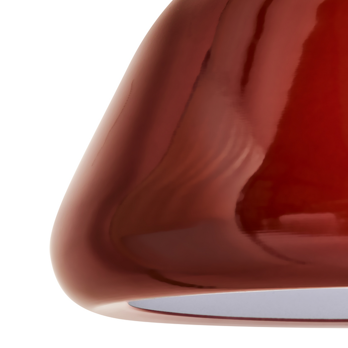 Beliani - JOKU - Hanglamp - Rood - Bouclé