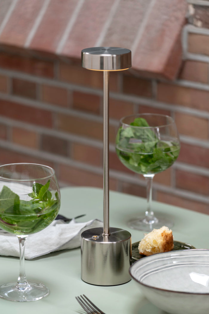 Leitmotiv - Tafellamp Ganar LED - Nikkelkleurig