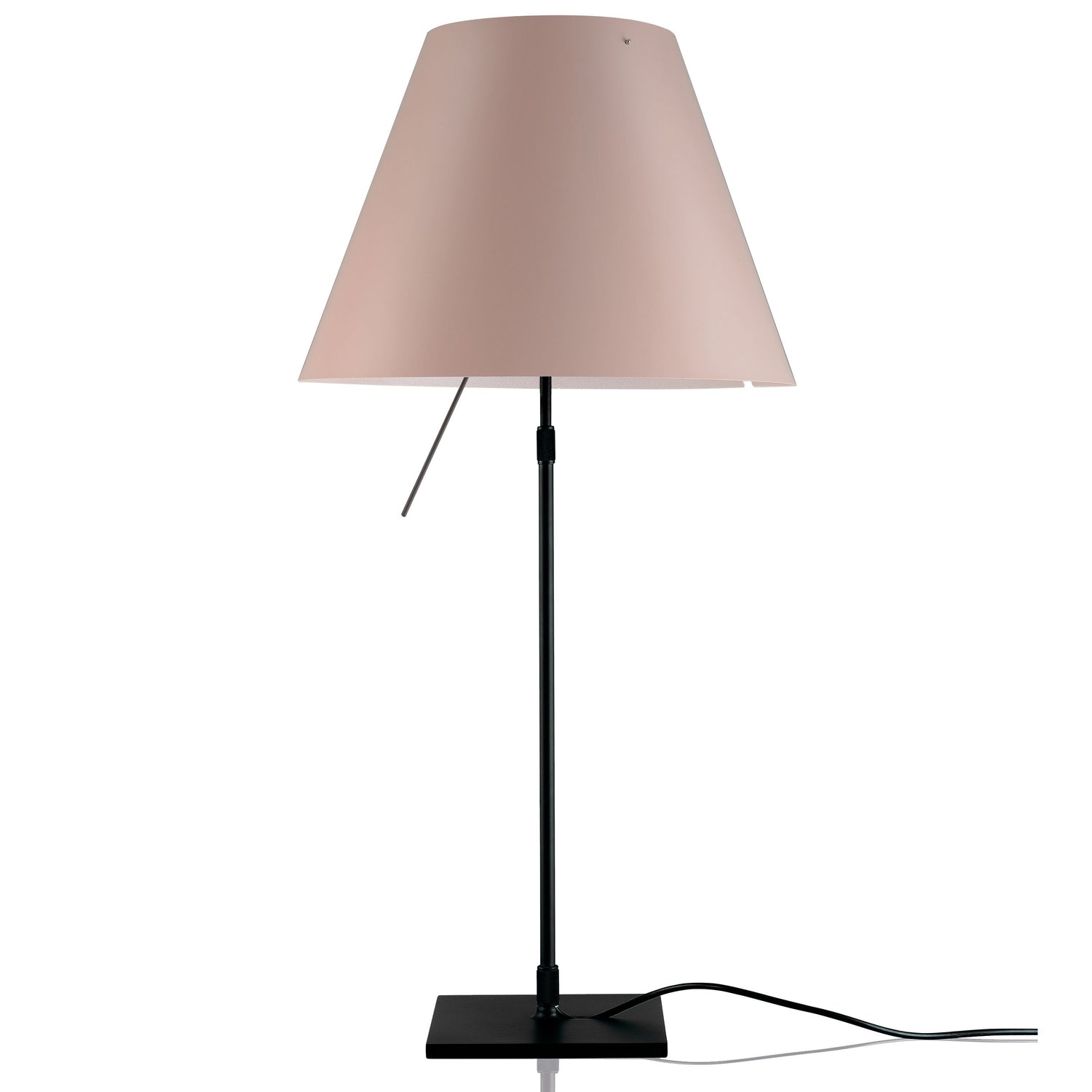 Costanza tafellamp telescopisch met dimmer zwart|Soft Skin