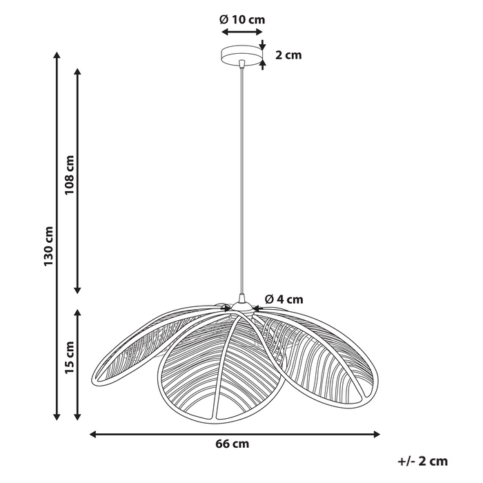 Beliani - NIGUA - Hanglamp - Naturel - Rotan