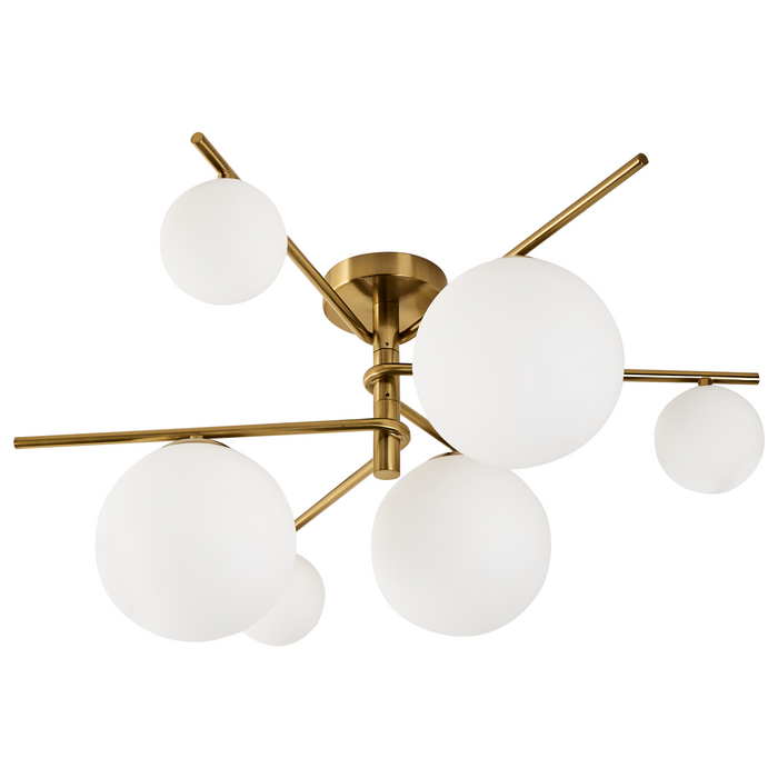 Beliani - ISAR - Plafondlamp - Goud - Glas