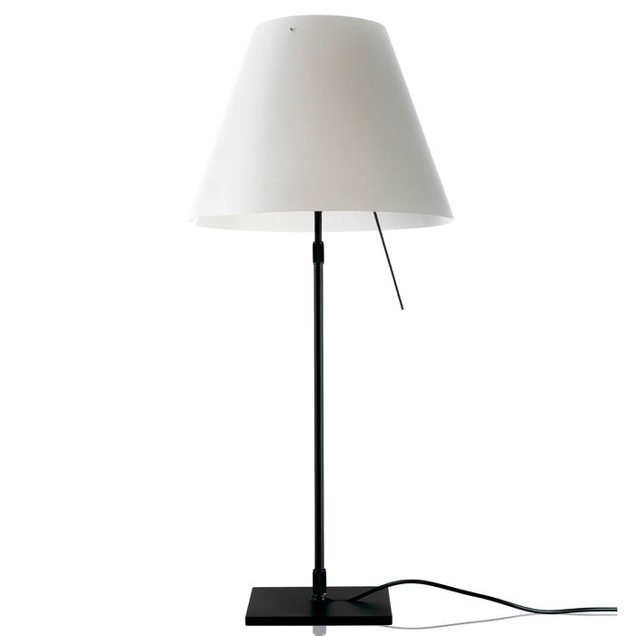 Costanza tafellamp telescopisch met dimmer zwart|wit