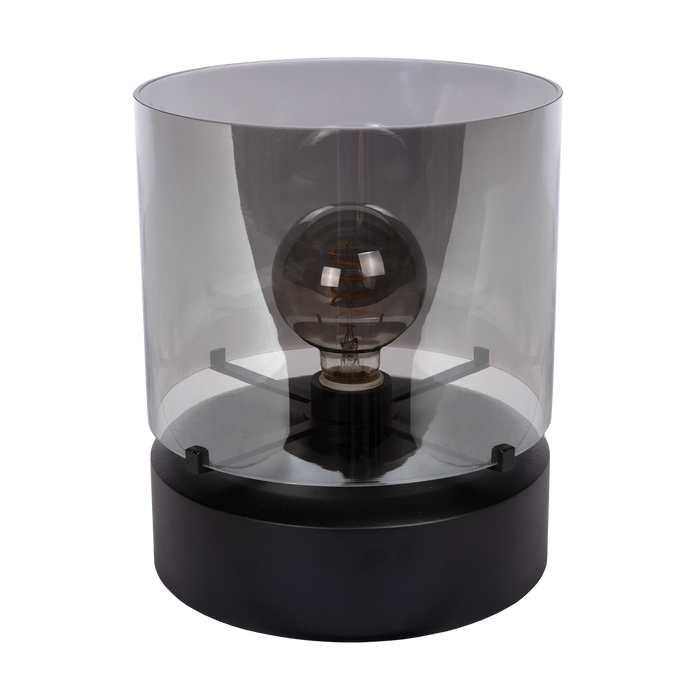 Atmooz Glaz Tafellamp – Rookglas|Zwart – Ø25cm – E27
