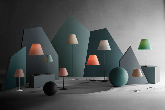 Costanza vloerlamp telescopisch met dimmer zwart|Edgy Pink