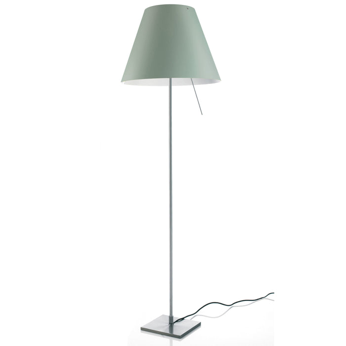 Costanza vloerlamp vast met schakelaar aluminium|Comfort Green
