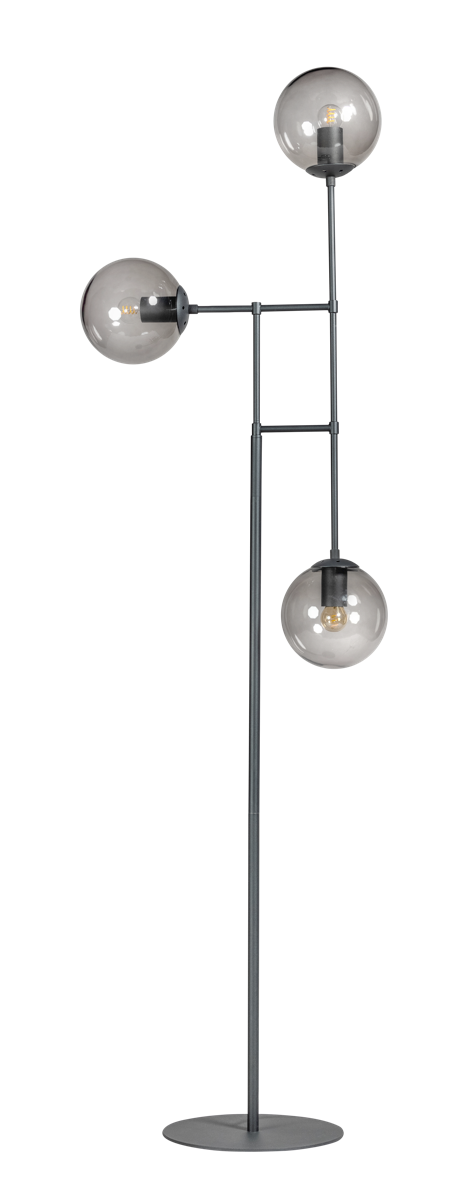 ETH Davina Vloerlamp 3x E27 Zwart