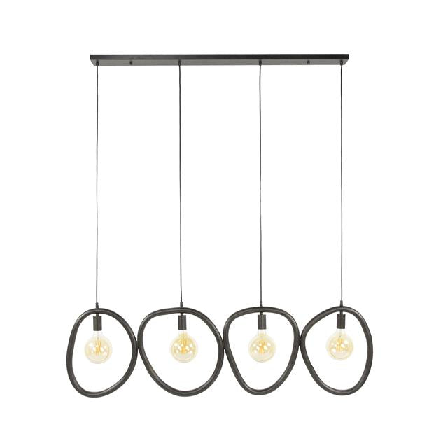 Hoyz Collection - Hanglamp Pebble 4 Lichts - Artic Zwart