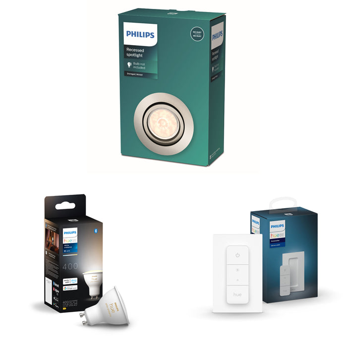Philips Donegal Inbouwspot - Incl. Philips Hue White Ambiance & Dimmer