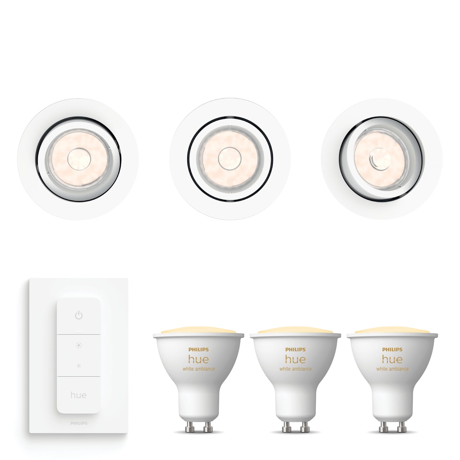 Philips Donegal Inbouwspots - Incl. Philips Hue White Ambiance, Dimmer