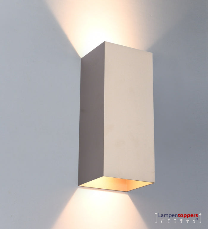 Artdelight Wandlamp Dante 2 XL Champagne GU10 GU10 Up & Downlight