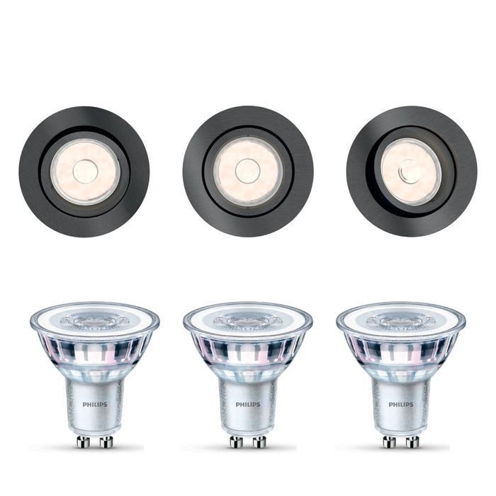 Philips Donegal Inbouwspots - Incl. Philips LED Lampen - 3-Lichts