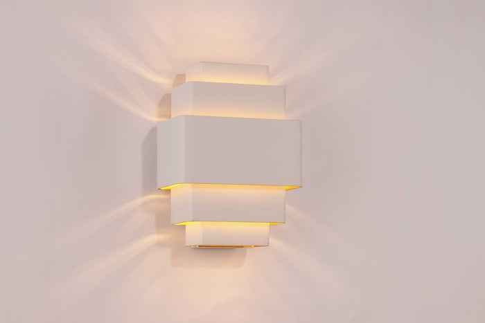 Artdelight Wandlamp Layers B 20 cm wit goud