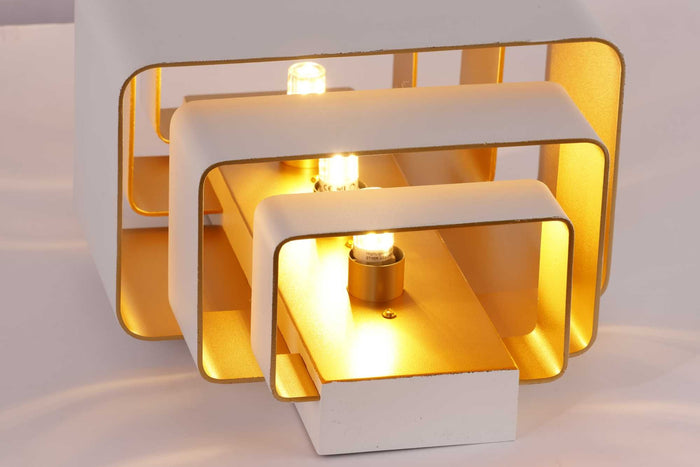 Artdelight Wandlamp Layers B 20 cm wit goud