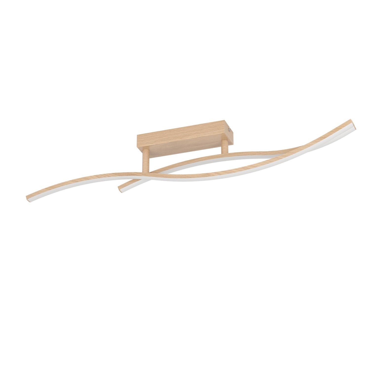 EGLO Grisolia Plafonnière - LED - Kunststof - Wit|Bruin