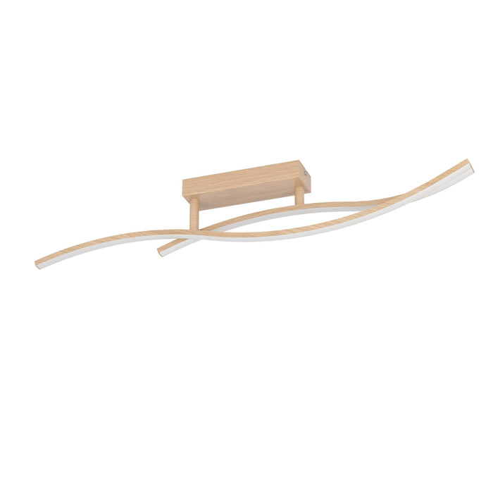 EGLO Grisolia Plafonnière - LED - Kunststof - Wit|Bruin