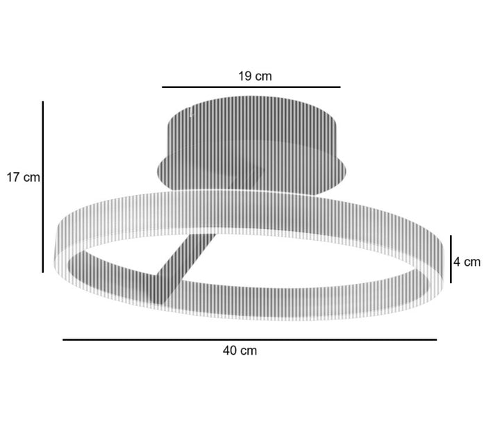Freelight Plafondlamp Pilota Zwart & Goud 40W  incl. 3 Step DimmerØ 40