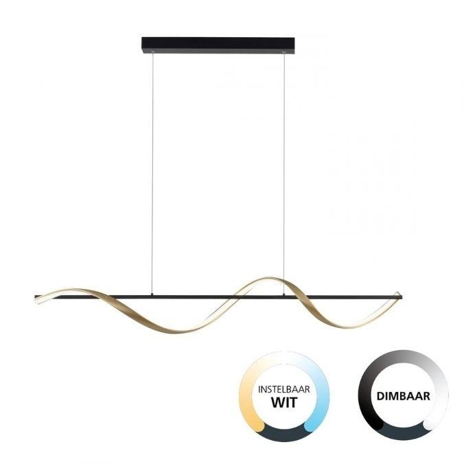 Paul Neuhaus Hanglamp Q-Swing Smart Antraciet Goud 24 Watt