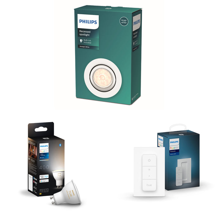 Philips Donegal Inbouwspot - Incl. Philips Hue White Ambiance & Dimmer