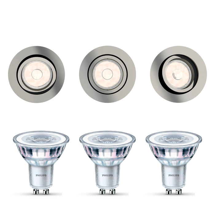 Philips Donegal Inbouwspots - Incl. Philips LED Lampen - 3-Lichts