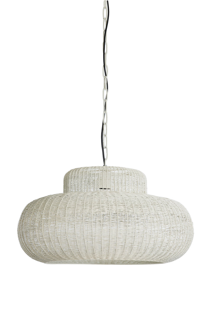 Light & Living - Hanglamp PIEDRA - Ø59x31.5cm - Wit
