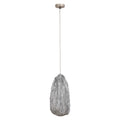 PTMD Maitia Silver Rough Looking Fabric Ceiling Lamp