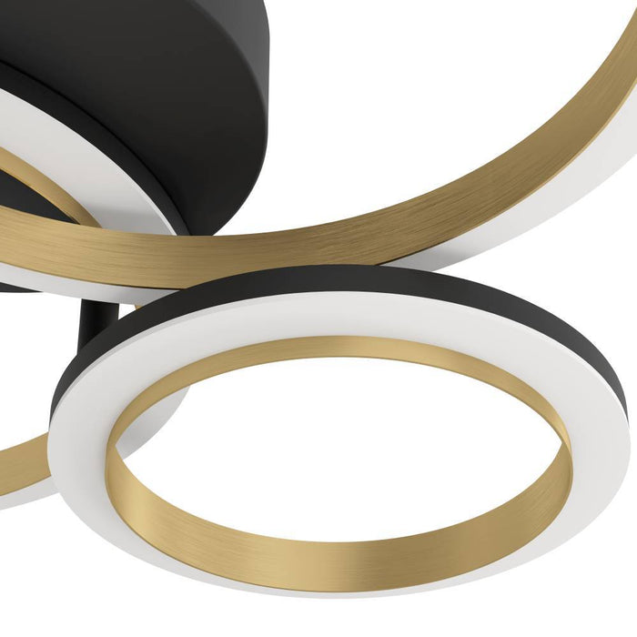 EGLO Calliera Plafonnière - LED - Kunststof - Zwart|Goud|Wit