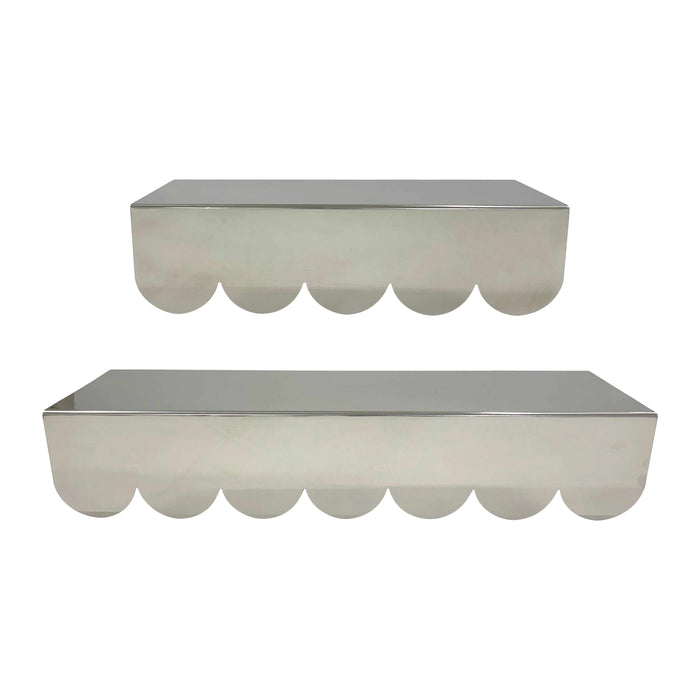 by fonQ Dottie Wandplank - Set van 2 - Chroom