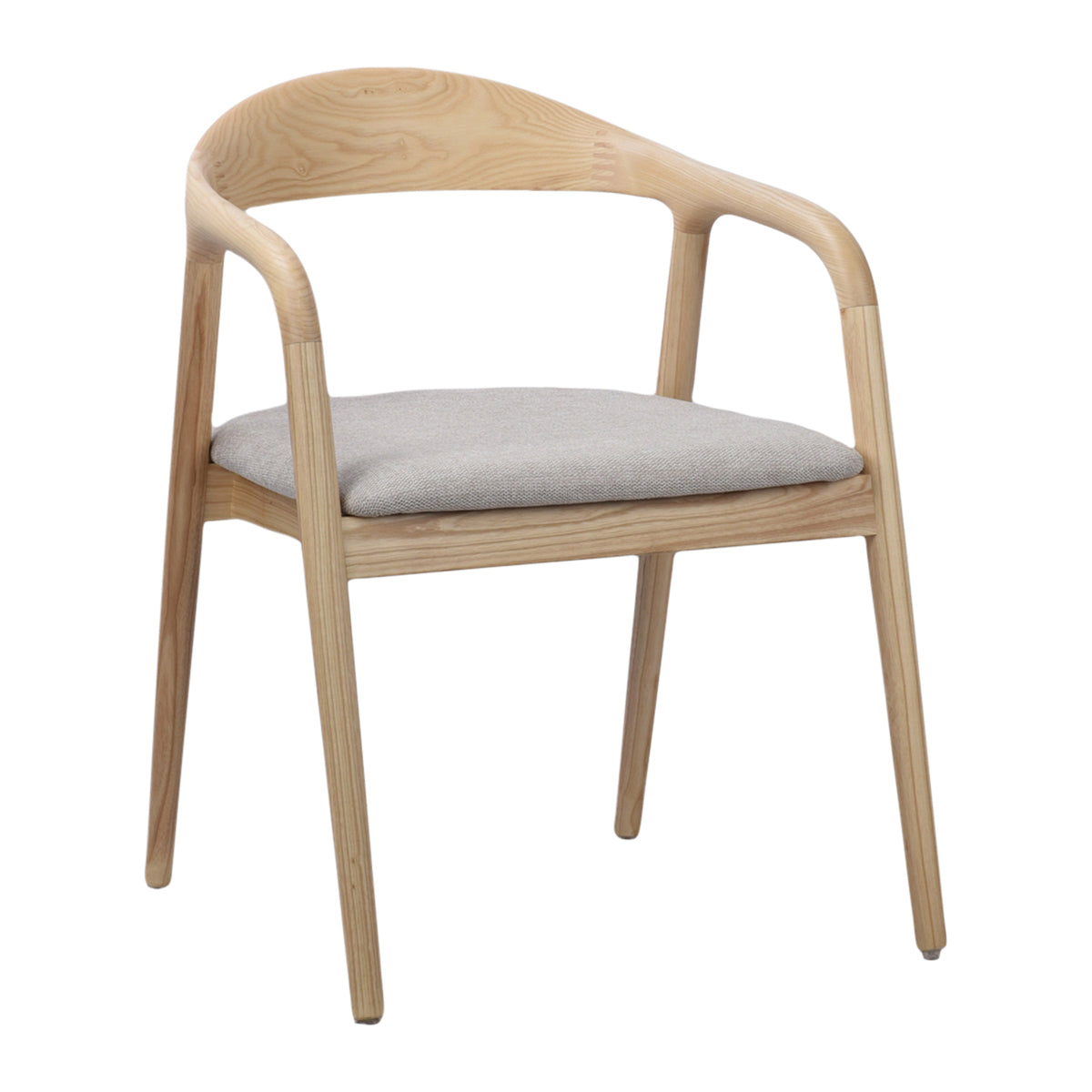 by fonQ Brune Eetkamerstoel - Eiken - Greige