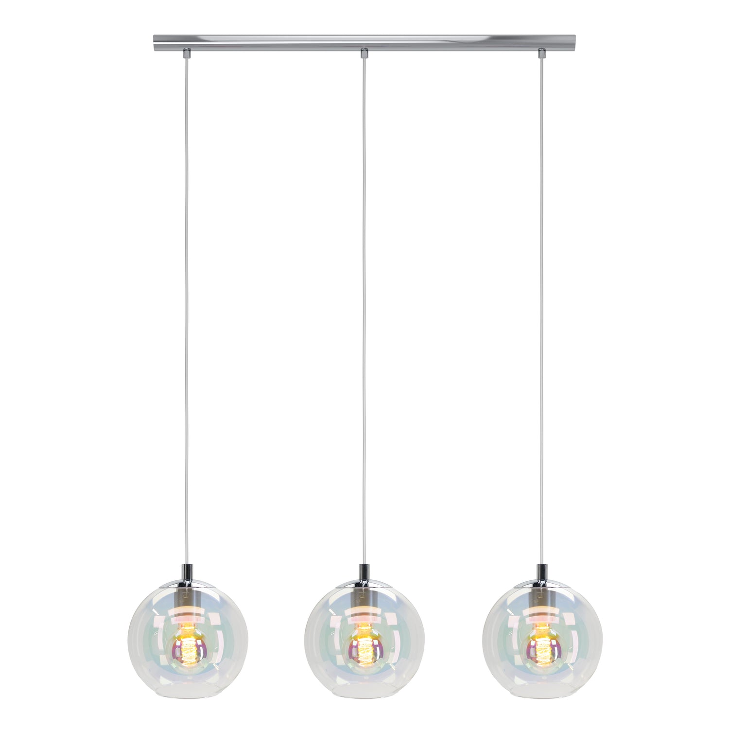 EGLO Ariscani 2 Hanglamp - E27 - 76,5 cm - gekleurd glas - Chroom