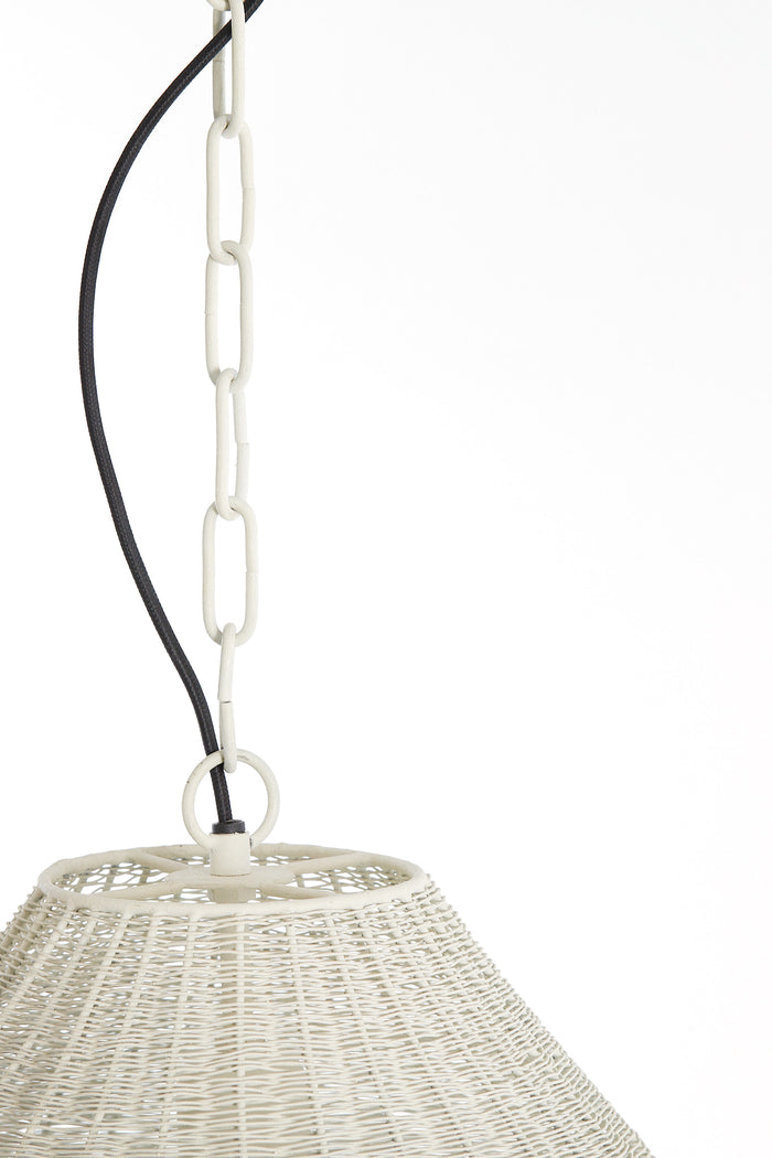 Light & Living - Hanglamp ARRIATE - Ø33x46cm - Wit