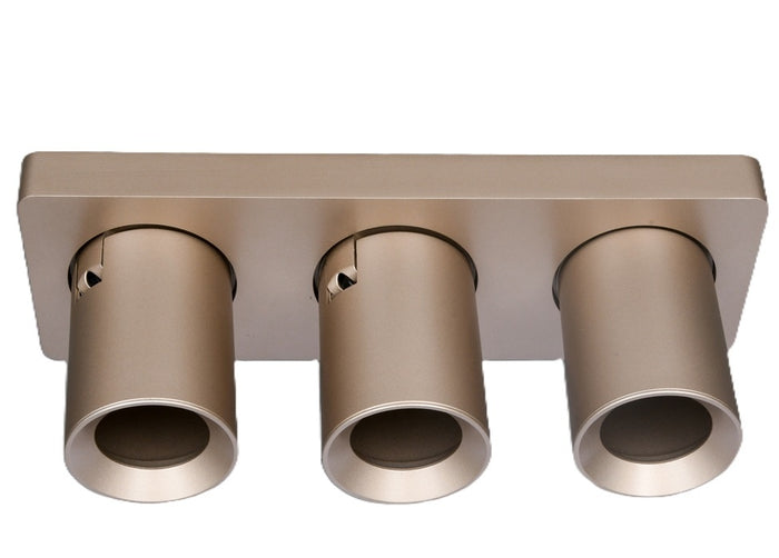 Artdelight Spot Megano Champagne GU10 3Lichts