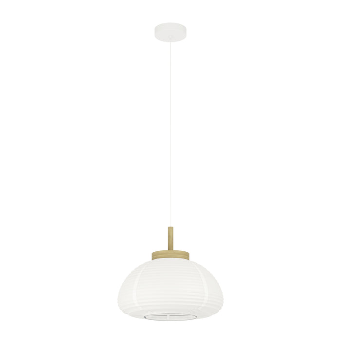 EGLO Summerhill Hanglamp - E27 - Ø 40 cm - Hout & Papier - Wit