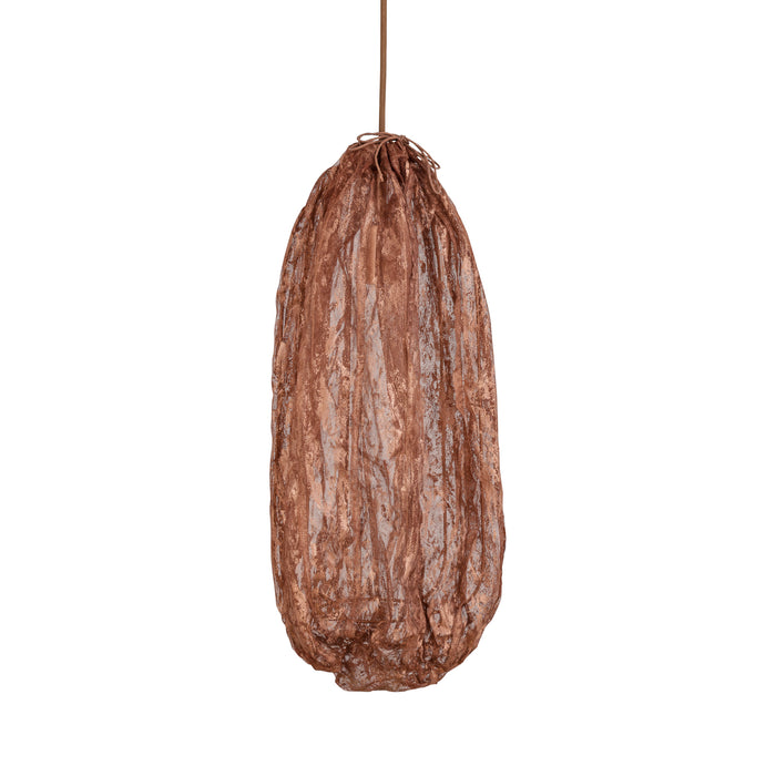 PTMD Maitia Copper Rough Looking Fabric Ceiling Lamp