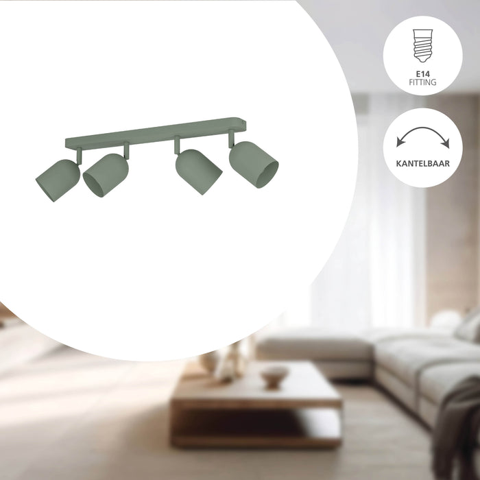 EGLO Tilston Spot - E14 - 58 cm - Groen - Kantelbaar