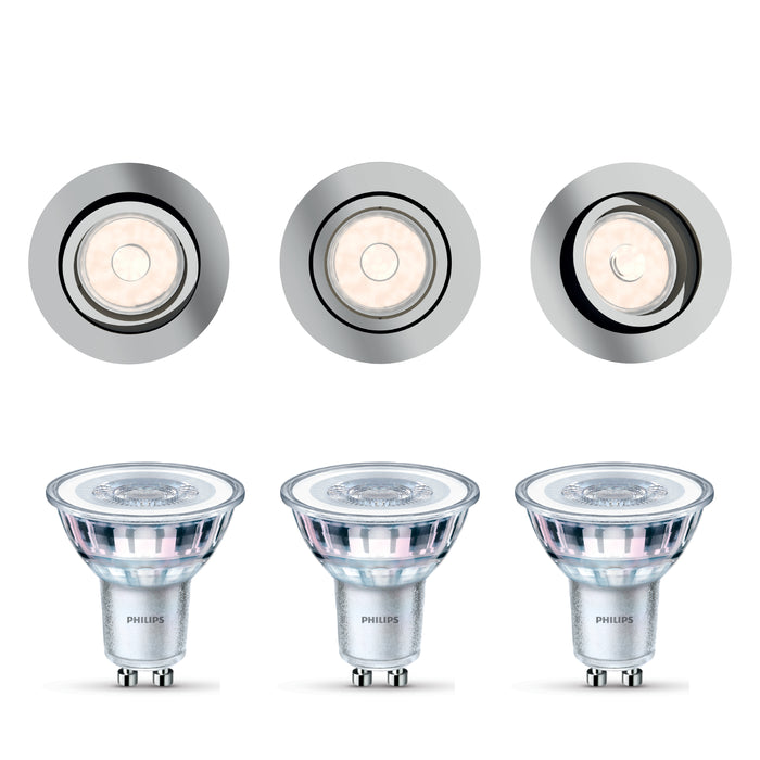 Philips Donegal Inbouwspots - Incl. Philips LED Lampen - 3-Lichts