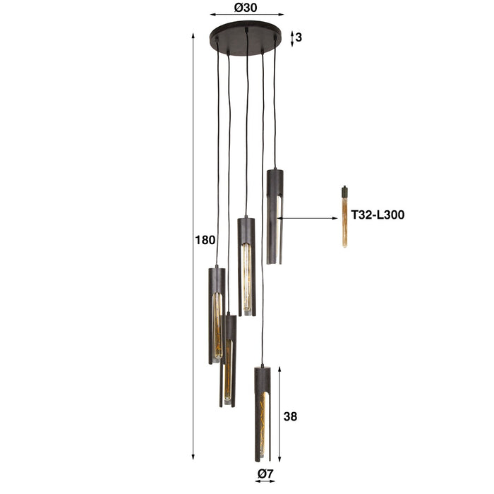 AnLi Style Hanglamp Tube 5L
