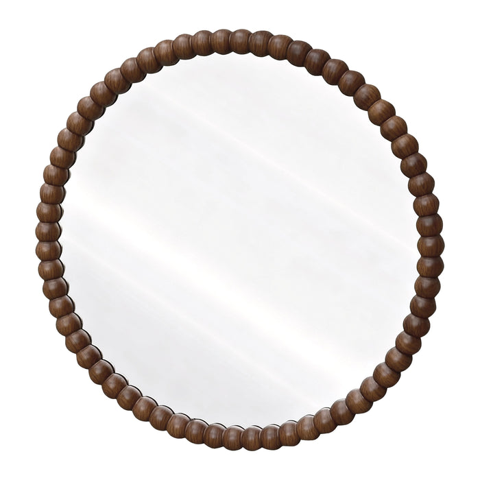 by fonQ Pompom Spiegel Ø 71 cm - Walnoot