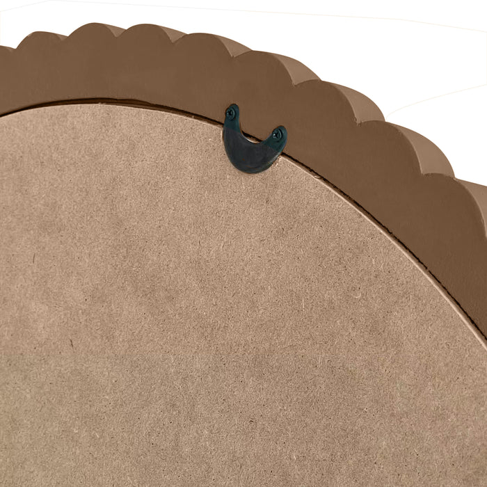 by fonQ Pompom Spiegel Ø 71 cm - Walnoot