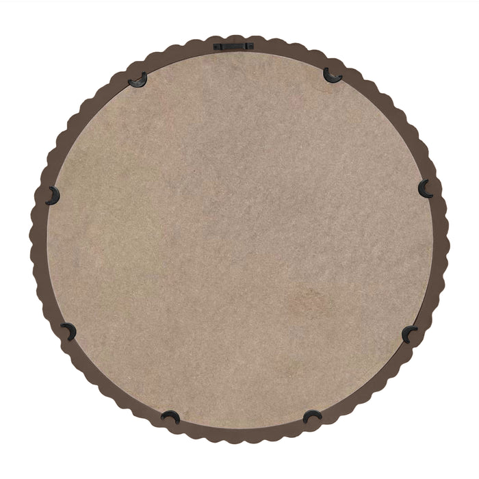 by fonQ Pompom Spiegel Ø 71 cm - Walnoot