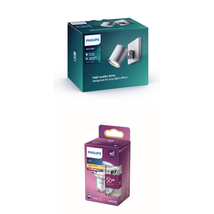 Philips Runner opbouwspot - 1-lichts - aluminium