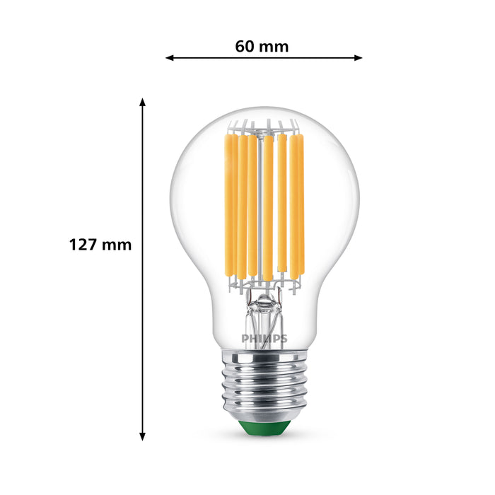 Philips Ultra Efficient LED lamp Transparant - 100 W - E27 - Warmwit licht