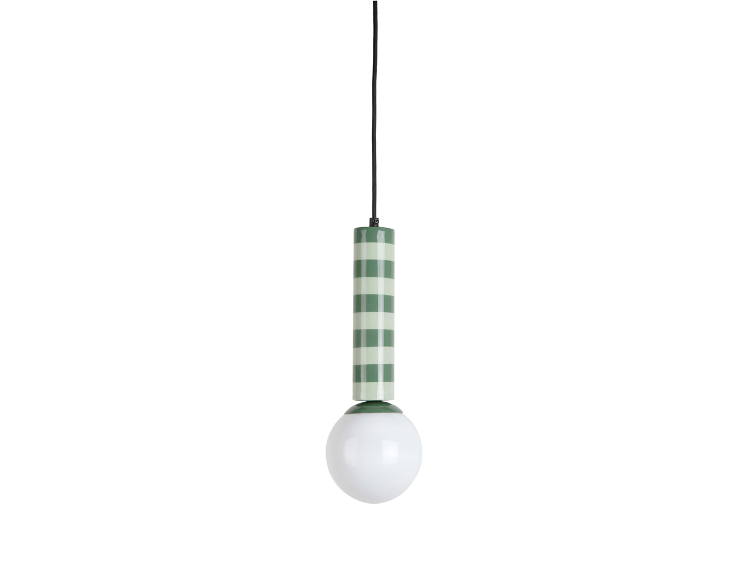Leitmotiv - Hanglamp Rayado - Jungle green & grayed jade