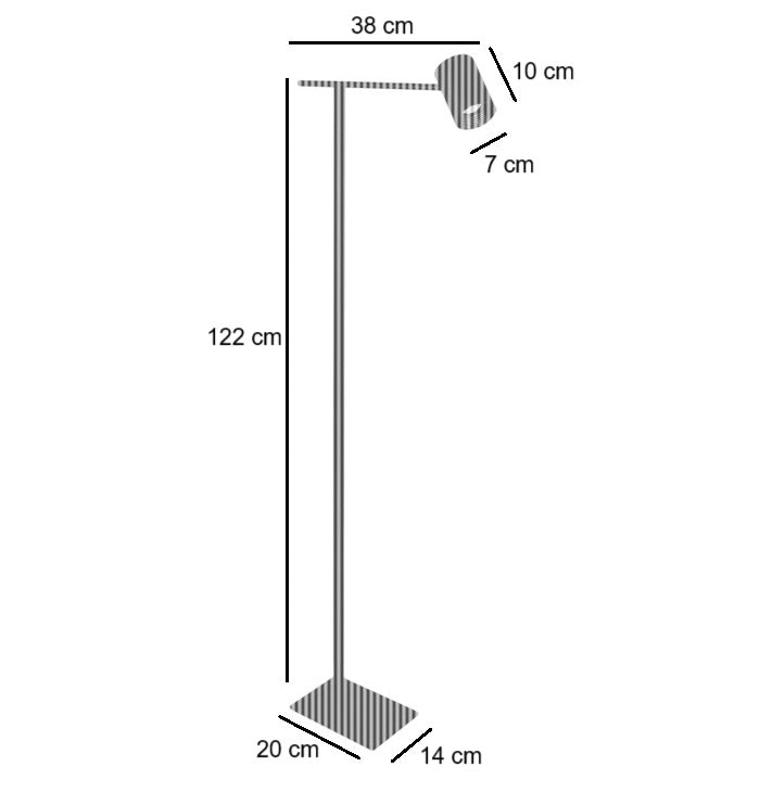 Freelight Vloerlamp Picchio Crème LED 5.4 Watt incl. Touchdimmer