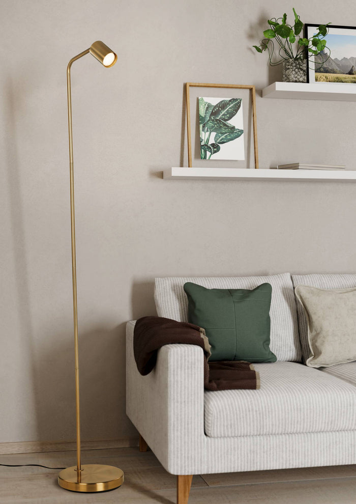 EGLO Rigomagno Vloerlamp - GU10 - H 151 cm - Staal - Goud